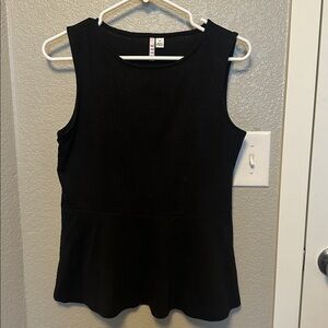 Elle Peplum Black Floral Top